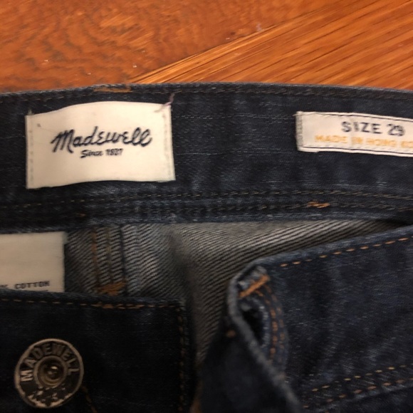 Madewell Size 29 Skinny Low worker jeans - Picture 2 of 4